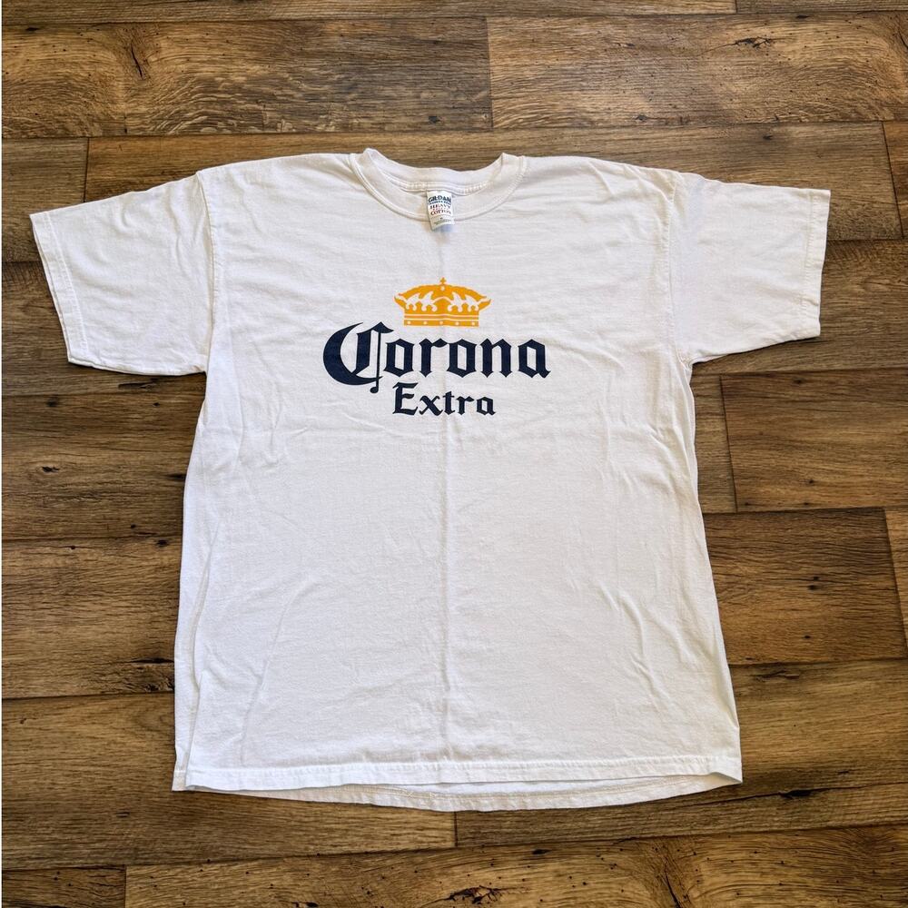 Vintage Corona Extra Beer White Tee Shirt